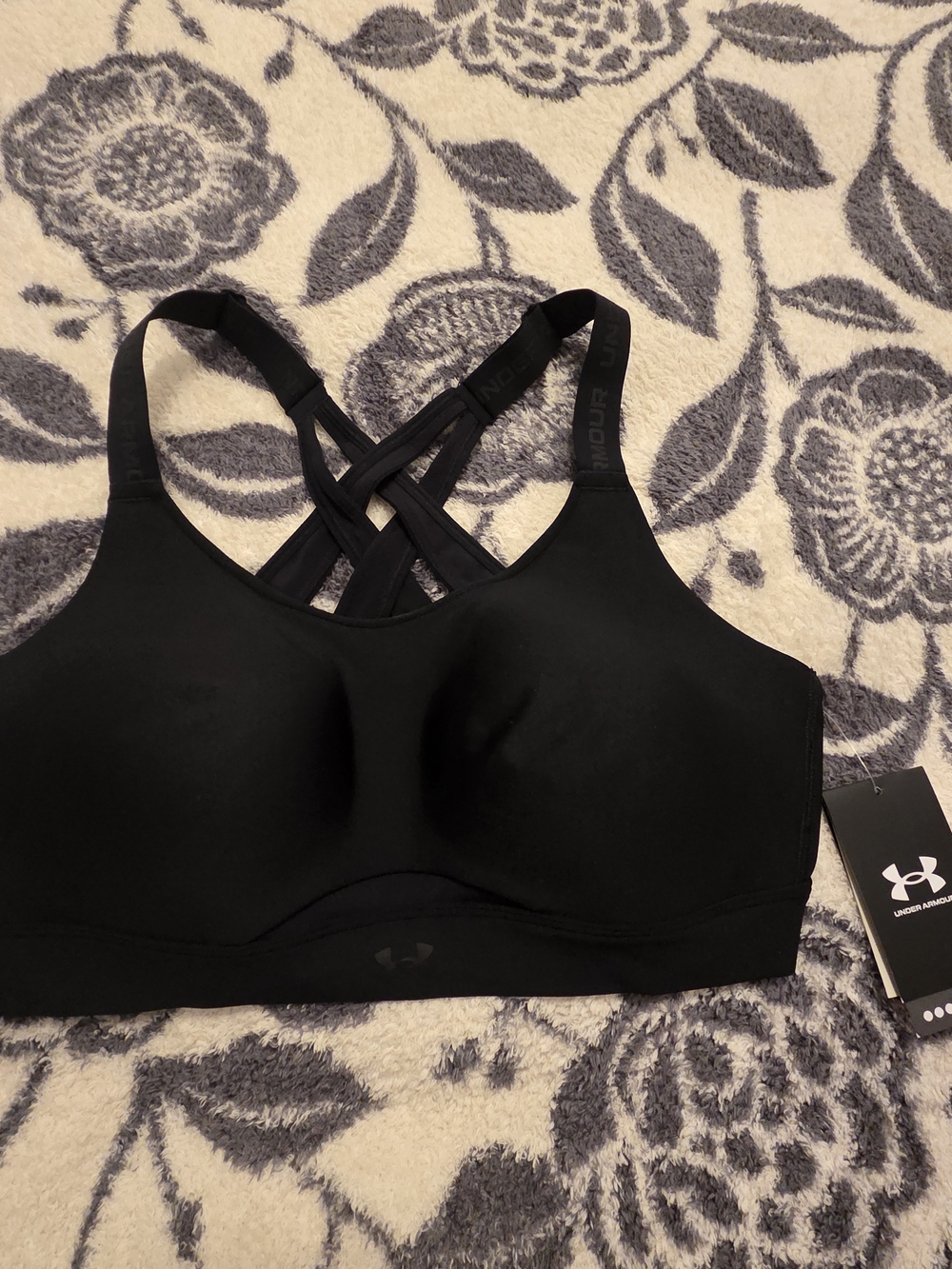 Under Armour Black Crisscross Strappy Sports Bra